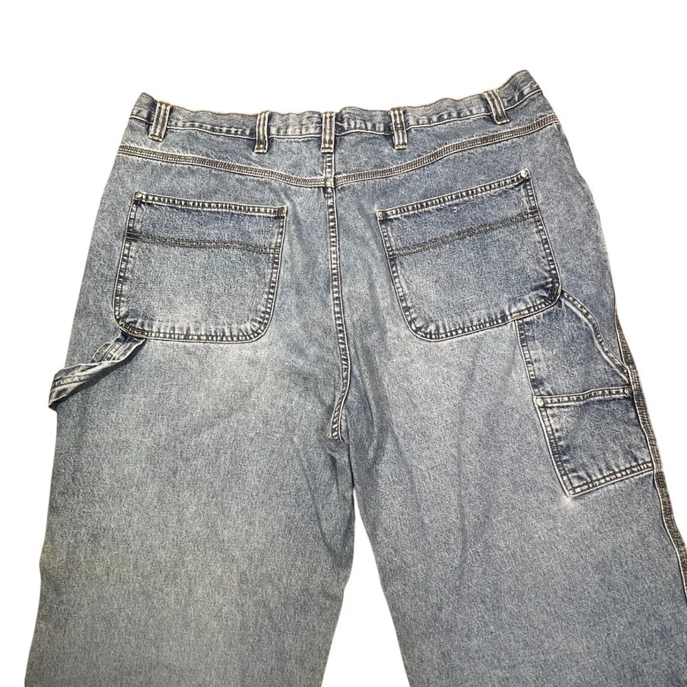 Vintage Arizona Loose Fit Carpenter Jeans Light Wash Denim Men 46x37‎ Y2K